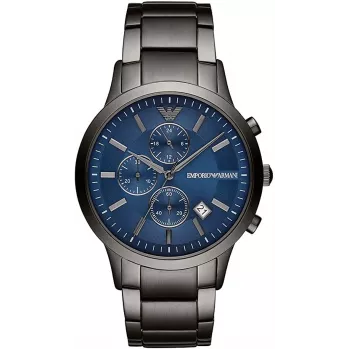 Armani Men's AR11215 Chronograph Stainless Steel Watch 43mm Black Dial