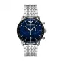 ARMANI Men's AR11238 Stainless Steel Chronograph Watch with Blue Dial, 43mm