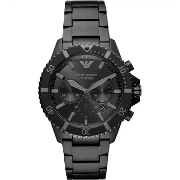 ARMANI Men's AR11363 Chronograph Stainless Steel Watch 43mm Black Dial