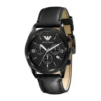 Armani Men's AR5904 Chronograph Watch 41mm Black Dial Stainless Steel