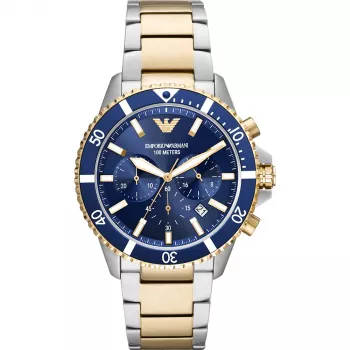 ARMANI Men's Watch AR11362 (43mm) - Blue Dial, Stainless Steel Bracelet