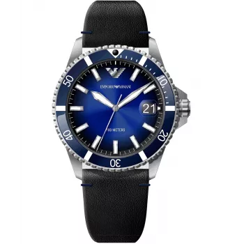 Armani Men's Watch AR11516 42mm Stainless Steel Quartz Chronograph Blue Dial