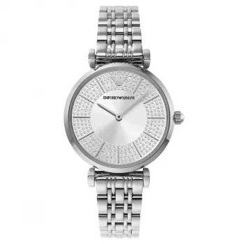 ARMANI Women's AR11445 Watch 32mm Stainless Steel Silver Dial