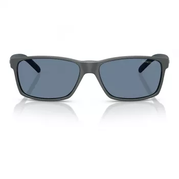 Arnette AN4185-28412V Men's Rectangular Sunglasses Matte Black Frame Grey Mirror Silver Lens 58/16/145 mm