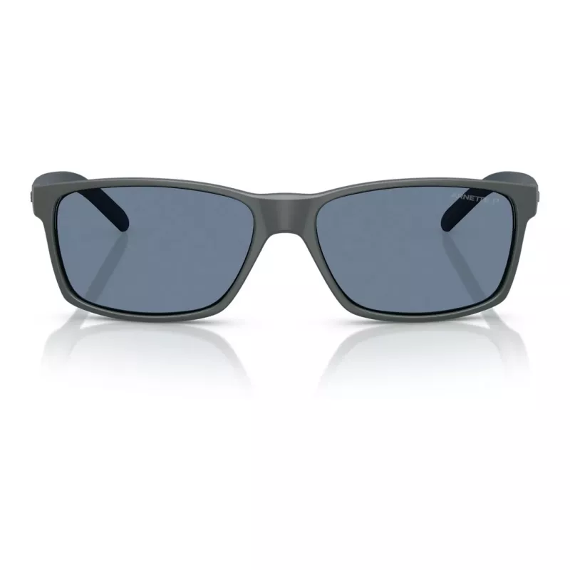 Arnette AN4185-28412V Men's Rectangular Sunglasses Matte Black Frame Grey Mirror Silver Lens 58/16/145 mm