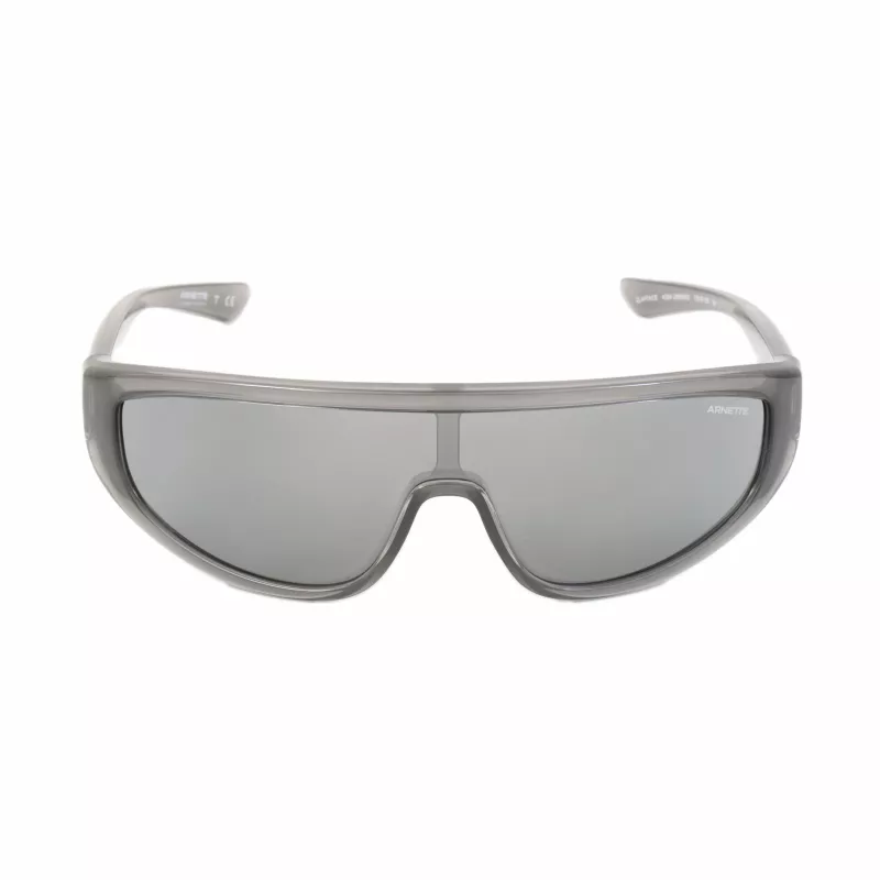 ARNETTE AN4264 Unisex Sunglasses Matte Black Frame Dark Grey Mirror Silver Lens 135mm
