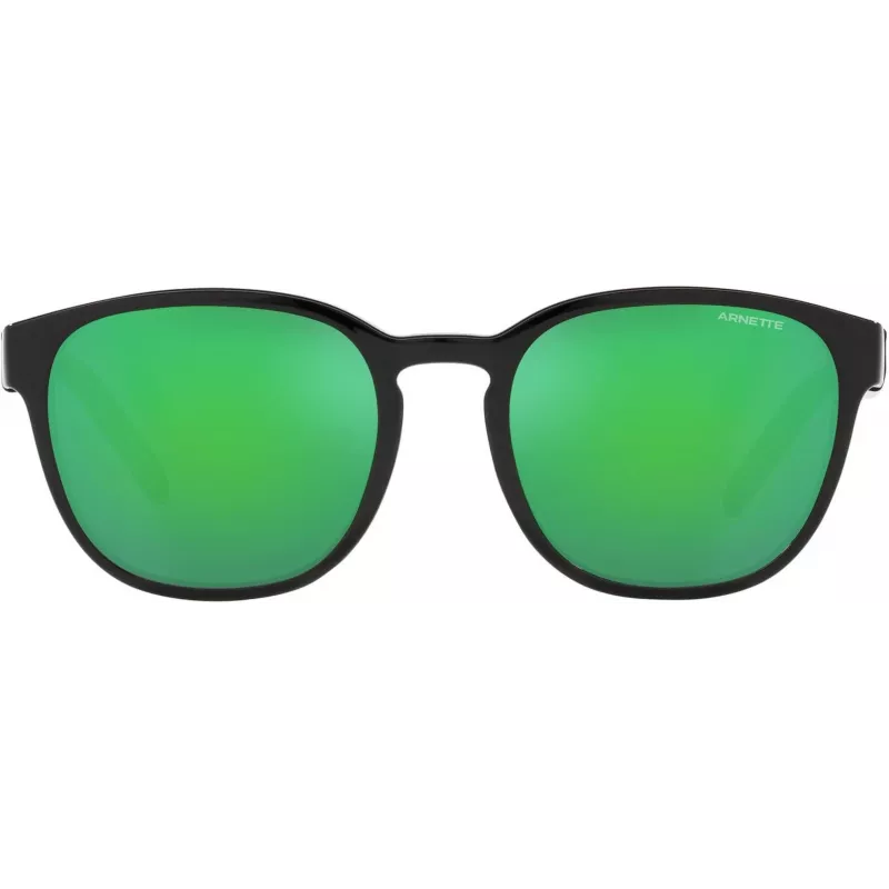 Arnette AN43192871F25 Unisex Rectangular Sunglasses, Matte Black Frame, Grey Lens, 53-20-145 mm