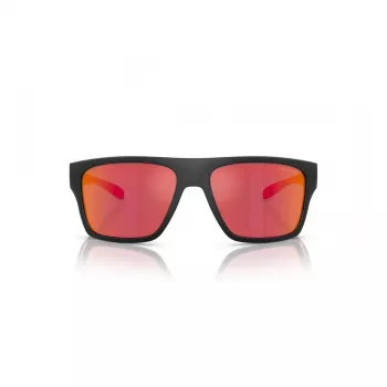 ARNETTE AN4330-27536Q Rectangular Sunglasses Matte Black Dark Grey Mirror Silver 63mm