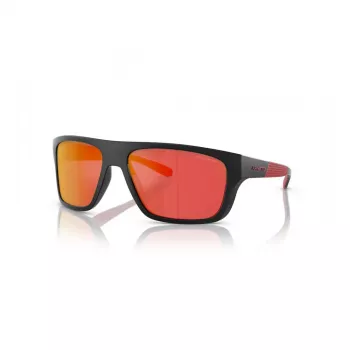 ARNETTE AN4330-27536Q Rectangular Sunglasses Matte Black Dark Grey Mirror Silver 63mm