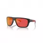 ARNETTE AN4330-27536Q Rectangular Sunglasses Matte Black Dark Grey Mirror Silver 63mm