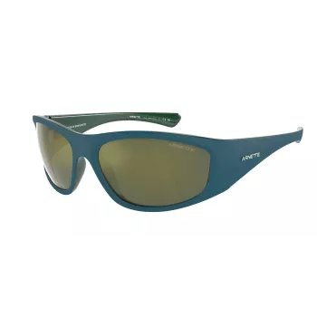 ARNETTE AN4331-29266R Men's Rectangular Sunglasses - Matte Black Frame, Dark Grey Mirror Red Lens
