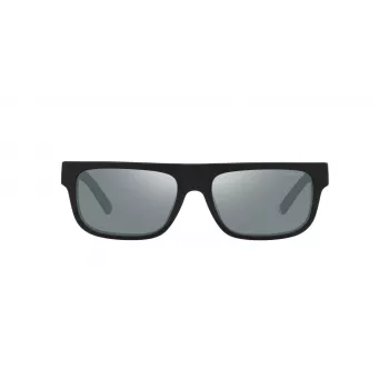ARNETTE Men's Sunglasses AN4278-12006G - Matte Black Propionate Frame, Grey Mirror Polycarbonate Lenses, 55mm Lens Width