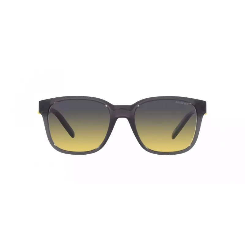 ARNETTE Unisex Sunglasses AN432027862Q5 - Rectangular Matte Black Propionate Frame with Polarized Dark Grey Polycarbonate Lenses - 55/19/145 mm