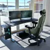 Arozzi Arena Large Gaming Desk - Forest Green, 160x82 cm, Full-Surface Microfiber Mouse Pad, Adjustable Height