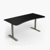 Arozzi Arena Large Gaming Desk - Forest Green, 160x82 cm, Full-Surface Microfiber Mouse Pad, Adjustable Height