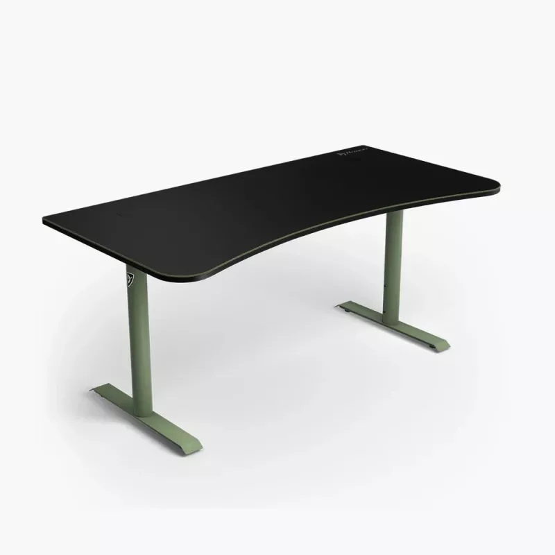 Arozzi Arena Large Gaming Desk - Forest Green, 160x82 cm, Full-Surface Microfiber Mouse Pad, Adjustable Height