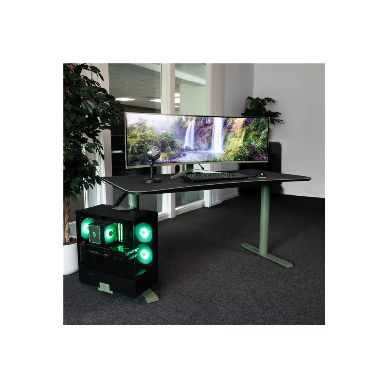 Arozzi Arena Medium ARENA-MEDIUM-FST Gaming Desk, 140 × 75.5 cm, Forest Green