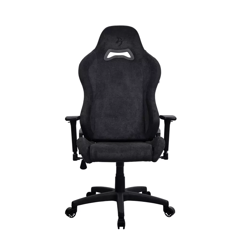 Arozzi Torretta Soft Fabric Gaming Chair – Pure Black, Metal Frame, Class 4 Gas Lift, 3D Armrests