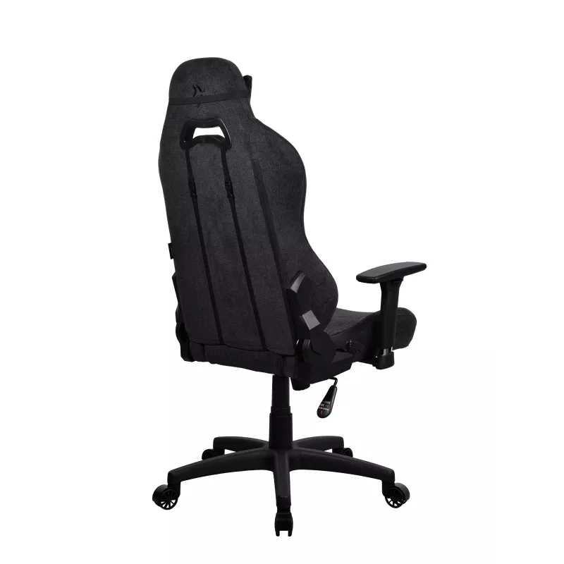 Arozzi Torretta Soft Fabric Gaming Chair – Pure Black, Metal Frame, Class 4 Gas Lift, 3D Armrests