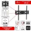 ART AR-33 Fixed Wall Mount for 26-60 Inch LCD/LED TVs, 45 kg, VESA 400x400, Slim 24 mm Profile, Black