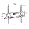 ART AR-33 Fixed Wall Mount for 26-60 Inch LCD/LED TVs, 45 kg, VESA 400x400, Slim 24 mm Profile, Black
