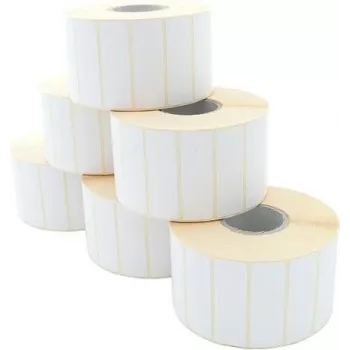 ARTDEV Thermal Transfer Label Roll 60x20mm, 110mm Roll Diameter, 40mm Core, 2600 Labels/Roll, White, Paper, Permanent Adhesive