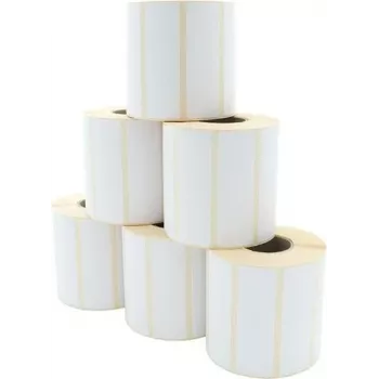 ARTDEV Thermal Transfer Label Roll 90 x 29mm, 96mm Outer Diameter, 40mm Core, 1300 Labels per Roll, White Paper, Permanent Adhesive