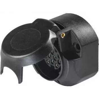 AS Schwabe 13-Pin Trailer Socket, Screw Terminals, Black, ISO 11446 61474