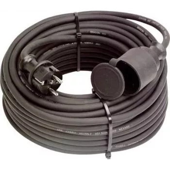 AS SCHWABE 60383 Power Extension Cable 10 m H05VV-F 3G1.5 Schuko Black