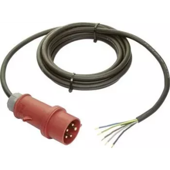 AS SCHWABE 70970 Schuko to Open End Power Cable H05VV-F 3G1.5 5m Black