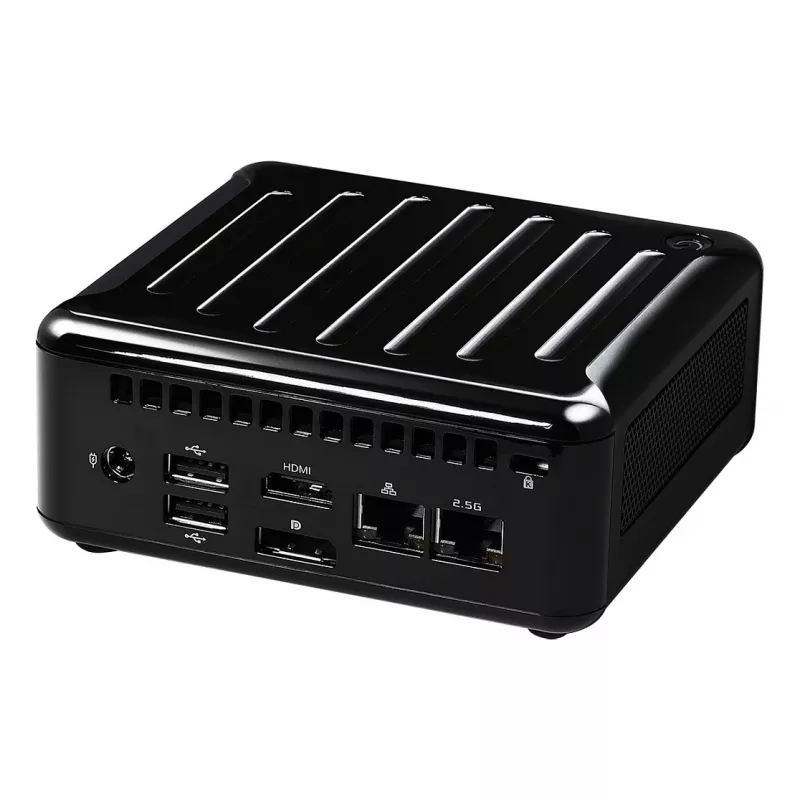 ASRock 4x4 BOX-4800U Barebone Mini PC, AMD Ryzen 7 4800U, 2x DDR4 SO-DIMM, 2x 2.5GbE, Wi-Fi 6, Black