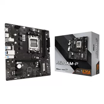 ASRock A620AM-P AMD A620 AM5 Micro ATX Motherboard (DDR5, HDMI, DisplayPort, M.2)
