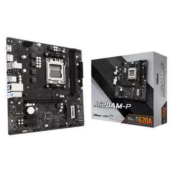 ASRock A620AM-P AMD A620 AM5 Micro ATX Motherboard (DDR5, HDMI, DisplayPort, M.2)