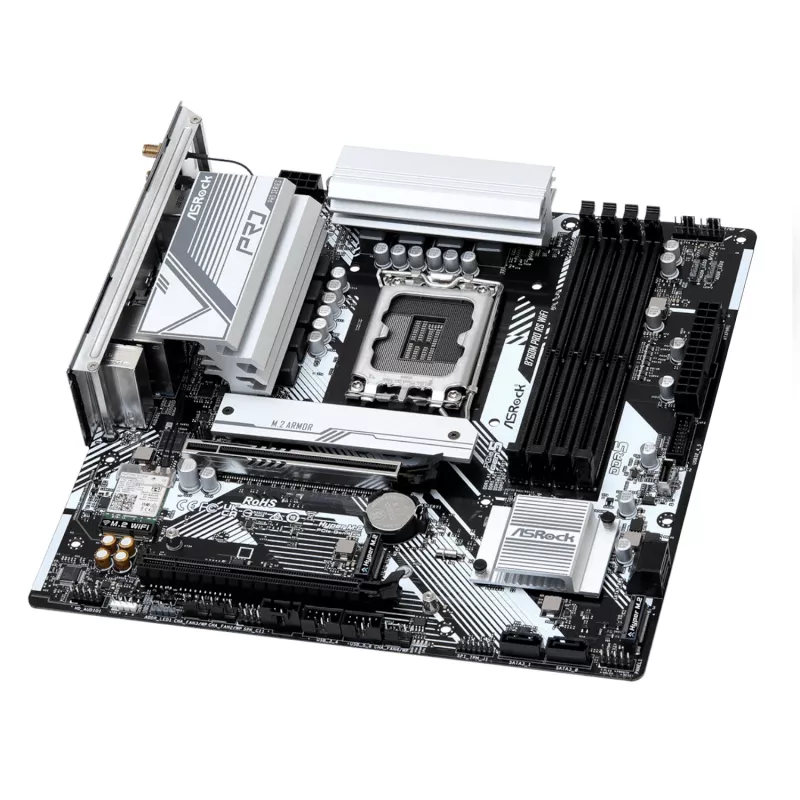 ASRock B760M Pro RS WiFi Intel LGA 1700 Micro-ATX Gaming Motherboard