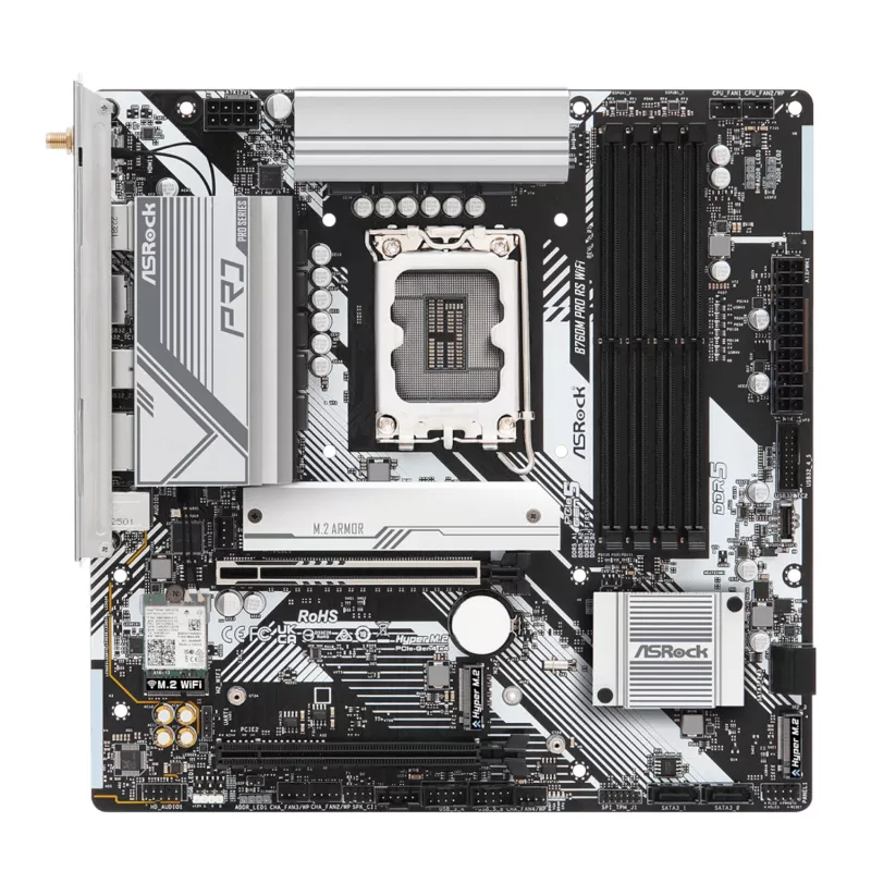 ASRock B760M Pro RS WiFi Intel LGA 1700 Micro-ATX Gaming Motherboard