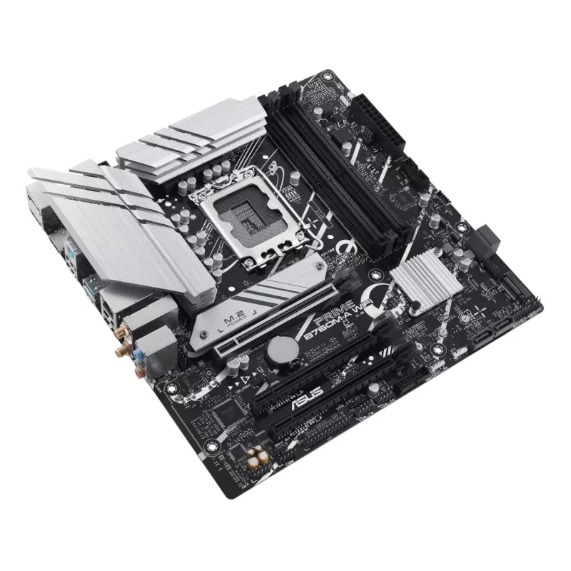 ASUS PRIME B760M-A WIFI LGA1700 Motherboard and Prime LC 240 ARGB Liquid CPU Cooler Bundle