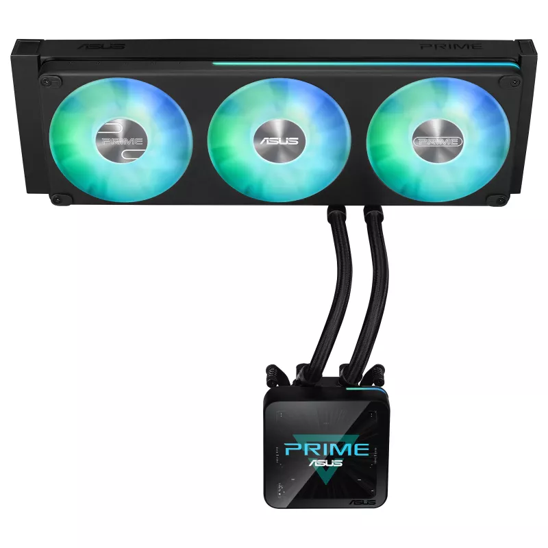 ASUS Prime SLC II 360 ARGB LCD AIO Liquid CPU Cooler, 360 mm Radiator, 3 x 120 mm ARGB Fans, LGA 1851/1700/1200/115x/AM5/AM4