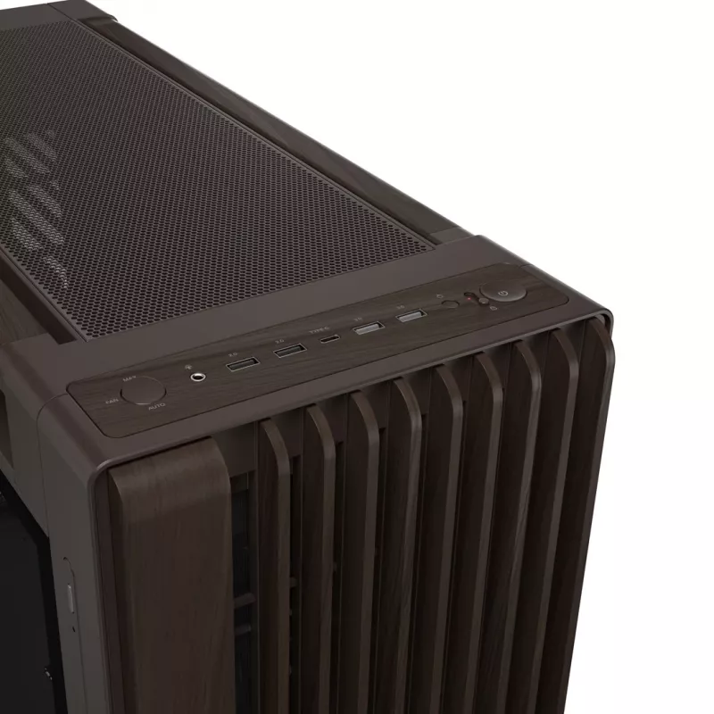 ASUS ProArt PA602 Wood Edition Retro Brown - Tempered Glass Panel Mid Tower Case