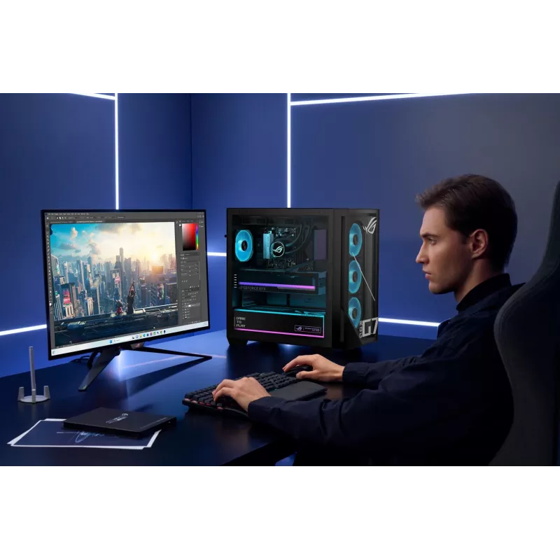 ASUS ROG G700 GM700TZ-R9800X283W Gaming Tower PC - AMD Ryzen 7 9800X3D, 32GB DDR5, 2TB SSD, Radeon RX 9070 XT, Windows 11 Home, Black