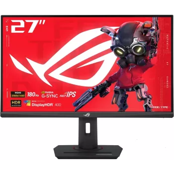 ASUS ROG Strix XG27ACS 27 inch QHD Fast IPS Gaming Monitor, 180Hz, 1ms, DisplayHDR 400, G-SYNC Compatible, FreeSync Premium, USB-C