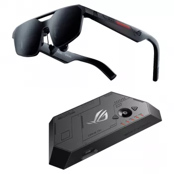 ASUS ROG XREAL R1-N Gaming AR Glasses 240Hz - Full HD per Eye, 90Hz, 130 inch Virtual Screen, USB-C DP Alt Mode, Black