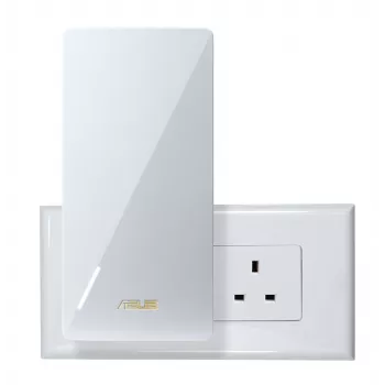ASUS RP-BE58 Dual-Band Wi-Fi 7 Range Extender, BE3456, 2.4GHz 574Mbps + 5GHz 2882Mbps, 1x Gigabit Port, AiMesh, WPA3, White