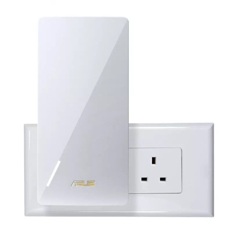 ASUS RP-BE58 Dual-Band Wi-Fi 7 Range Extender, BE3456, 2.4GHz 574Mbps + 5GHz 2882Mbps, 1x Gigabit Port, AiMesh, WPA3, White