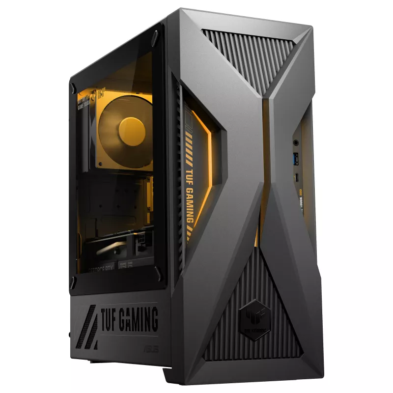 ASUS TUF Gaming T500 T500MV-07240H242W Intel Core 7 240H 32GB DDR5 1TB SSD NVIDIA GeForce RTX 5060 Ti Windows 11 Home Mini Tower PC Black Grey