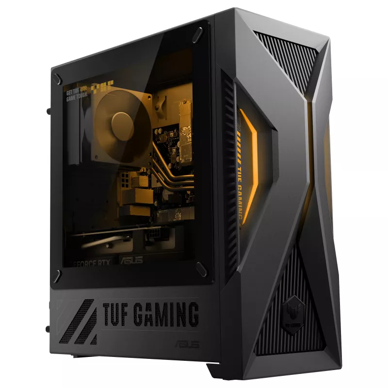 ASUS TUF Gaming T500 T500MV-07240H242W Intel Core 7 240H 32GB DDR5 1TB SSD NVIDIA GeForce RTX 5060 Ti Windows 11 Home Mini Tower PC Black Grey