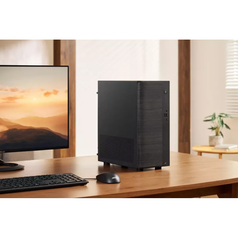 ASUS V700 Mini Tower VM701MG-OR7445039W Copilot+ PC, AMD Ryzen AI 7 445, 16GB DDR5, 512GB SSD, Windows 11 Home, Black with Wood Accent