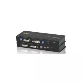 ATEN CE604-AT-G KVM Extender - 2x DVI, Audio, USB, RS-232, 60m