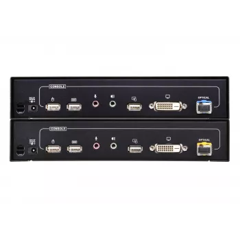 ATEN CE680 KVM Audio USB Serial Extender over Fiber Optic, DVI Dual Link, 600 m, 1310/1550 nm