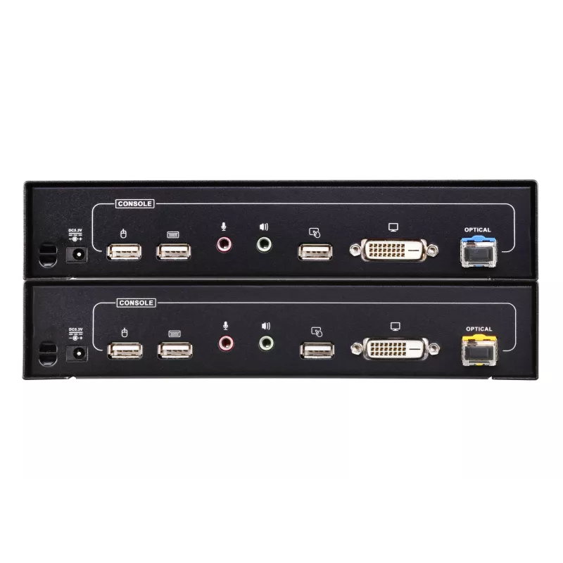 ATEN CE680 KVM Audio USB Serial Extender over Fiber Optic, DVI Dual Link, 600 m, 1310/1550 nm