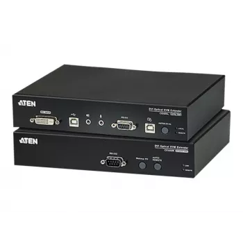ATEN CE680 KVM Audio USB Serial Extender over Fiber Optic, DVI Dual Link, 600 m, 1310/1550 nm